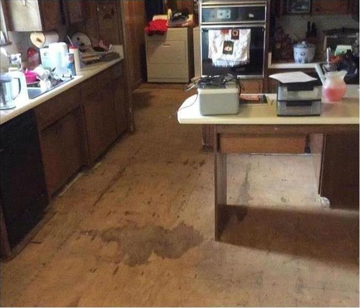 Kitchen flooring torn out after storm